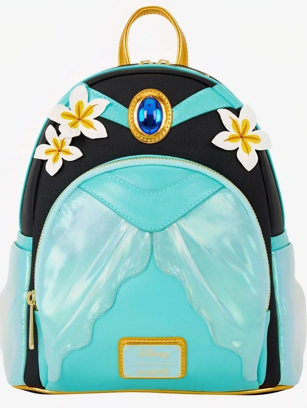 Loungefly Disney Princess Jasmine Glitter Cosplay Mini Backpack. NWT